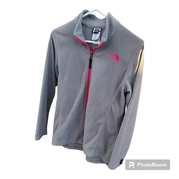 The North Face Other - The North Face girls xl zipup fleece gray and pink